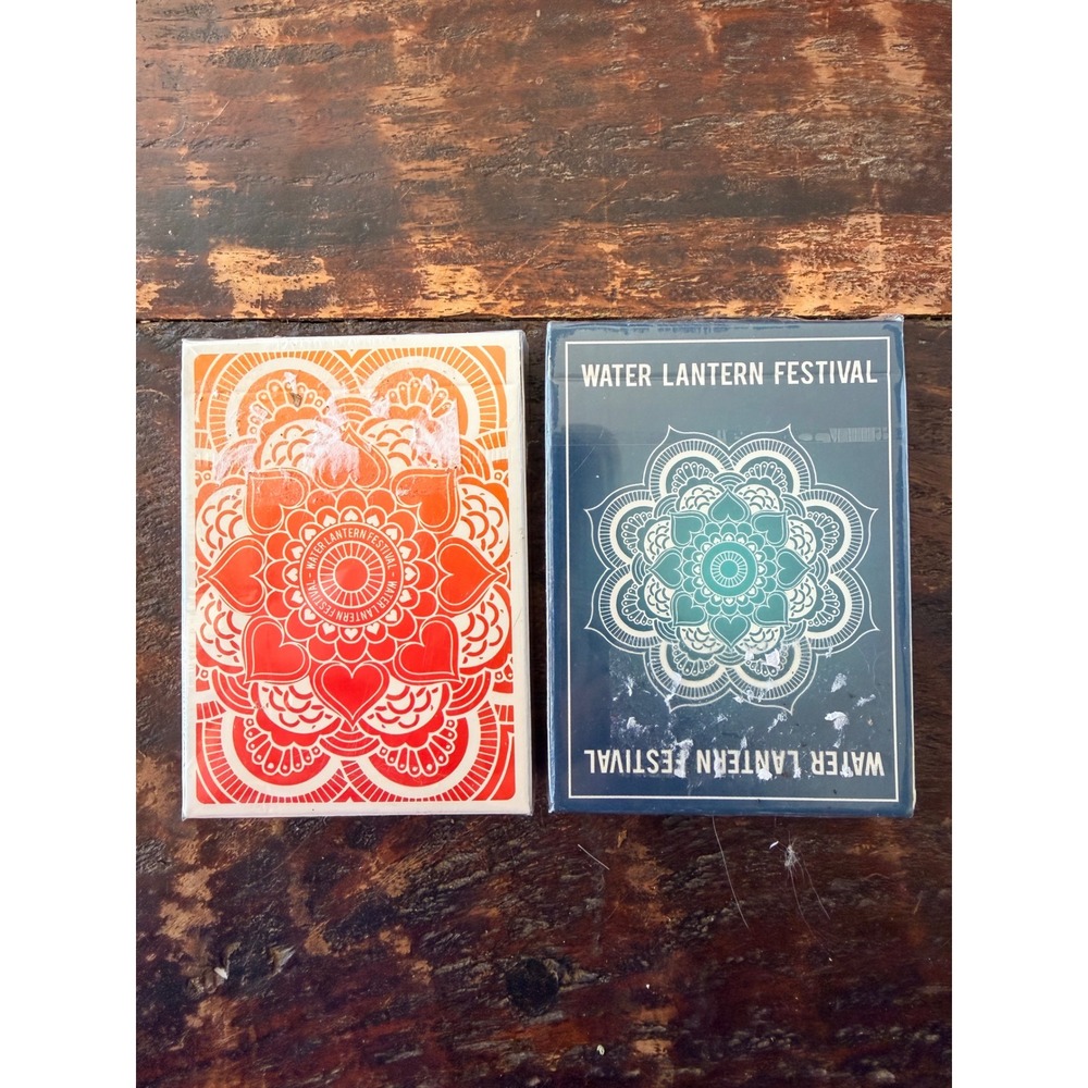 Water Lantern Festival Conversation Cards 2 Decks Blue Orange New Mandala Social